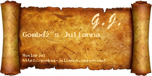 Gombás Julianna névjegykártya